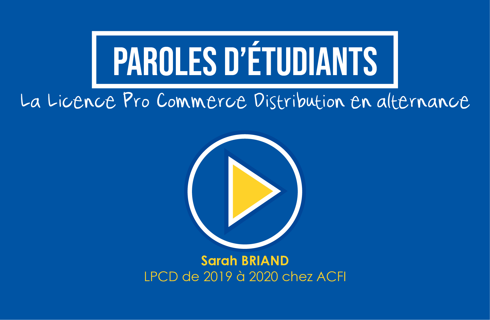Témoignage Sarah - LPCD
